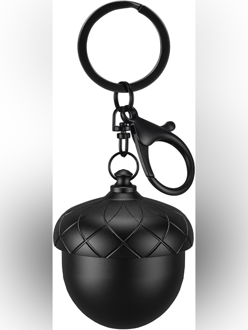 Durable Aluminum Single Pill Box Keychain Small Cute Acorn-Shaped
